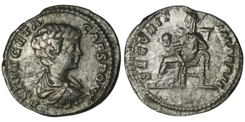 Geta, as Caesar (AD 198-209). Rome
AR Denarius (19mm, 3,06g)
Obv: P SEPT GETA CA...