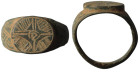 Ancient bronze ring seal
(23mm, 6,12g)