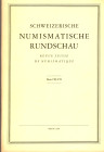 AA.VV. REVUE SUISSE DE NUMISMATIQUE. Band XLVII. Bern, 1968. Pp.172. tavv.30. Sommaire: - JACK M. BALCER. The early silver coinage of Teos. – ANDREAS ...