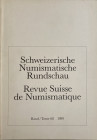 AA.VV. Revue Suisse de Numismatique.Vol. 68. Bern 1989. Brossura ed. 160, tavv. 19 in b/n. Buono stato.