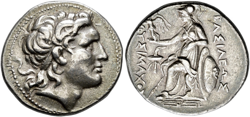 KINGDOM OF THRACE. LYSIMACHUS, king 323-281 BC. Tetradrachm, Magnesia, about 297...