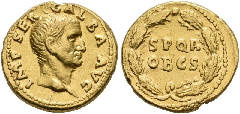COINS OF THE ROMAN EMPIRE. GALBA, AD 68-69. Aureus, Rome, 68. AV 7.08 g. IMP - S...