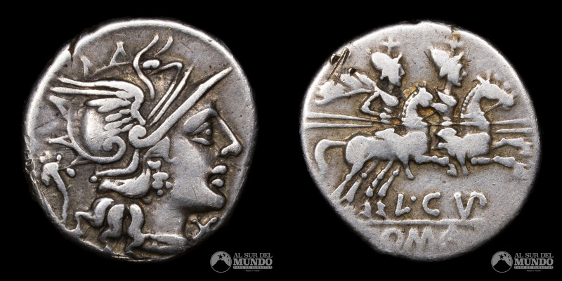Republica Romana, ceca de Roma. Denario. 147 a. C. Acuñacion realizada por el tr...