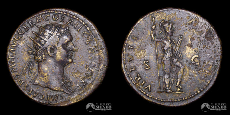 Imperio Romano, ceca de Roma. Dupondio. 86. Reinado del emperador Domiciano (81-...
