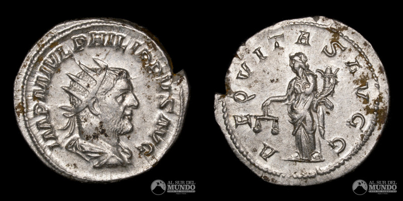 Imperio Romano, ceca de Roma. Antoniniano. 245-247. Reinado del emperador Filipo...