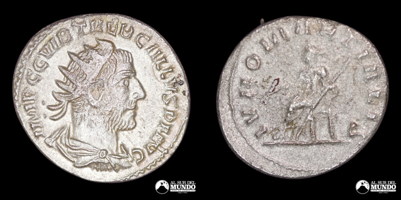 Imperio Romano, ceca desconocida. Antoniniano. 252. Reinado del emperador Trebon...