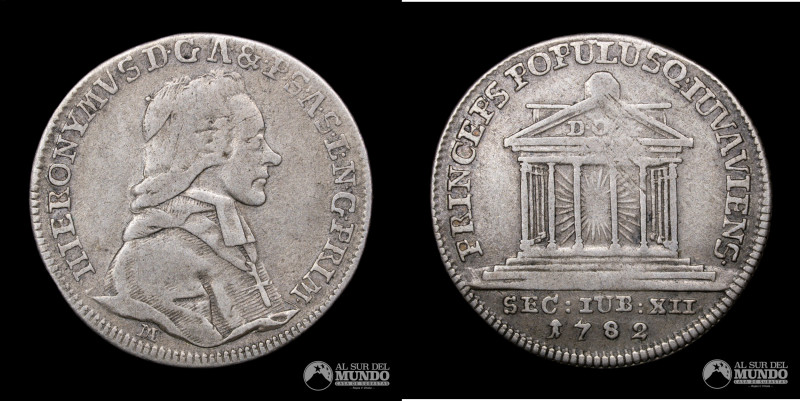 Austria. 10 Kreuzer 1782. Diocesis de Hieronymus Von Colloredo. 21 mm. 1,85 g. (...