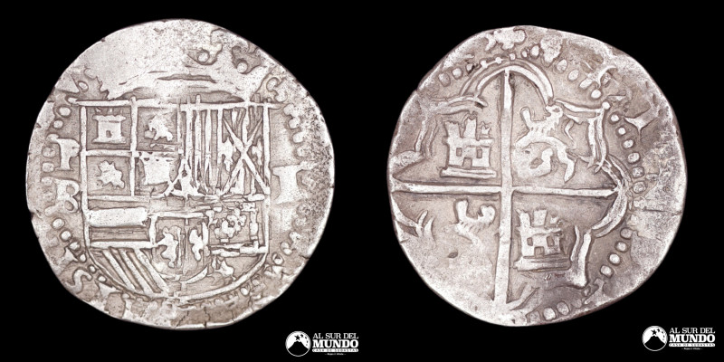 Bolivia, ceca de Potosi. 1 Real. 1578-1586. Ensayador: B (Juan Ballesteros Narva...