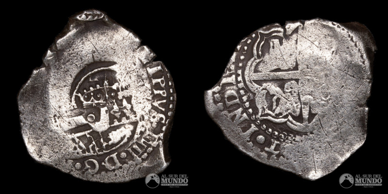 Bolivia, Potosi. 4 Reales, Felipe IV (1621-1652) . Resellada o Contramarca Deval...