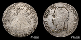 Bolivia, La Paz. 4 Soles. 1855. F.