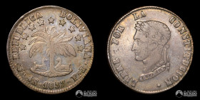 Bolivia, Potosi. 4 Soles. 1857. FJ.