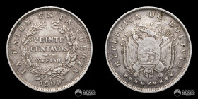 Bolivia. 20 Centavos. 1909.