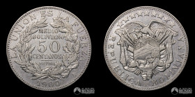 Bolivia. ½ Boliviano - 50 Centavos. 1900.