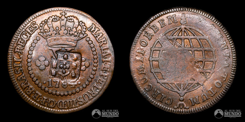 Brasil. 5 Reis1784 Resello a Investigar. Cobre; 7.26g; (VF+)

Estimate: USD 60...