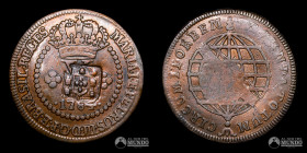 Brasil. 5 Reis. 1784 (Pedro III y Maria I). Resello a investigar.