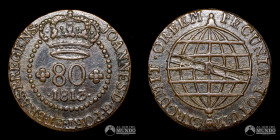 Brasil, Rio de Janeiro. 80 Reis. 1813 (Maria I).