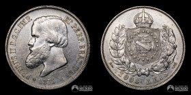 Brasil, Rio de Janeiro. 2.000 Reis 1875 (Pedro II).