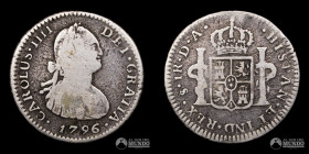 Chile, Santiago. 1 Real. 1796 (Carlos IV). DA.