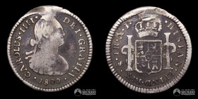 Chile, Santiago. 1 Real. 1800 (Carlos IV). AJ.