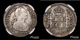 Chile, Santiago. 1 Real. 1804. FJ. NGC VF25.