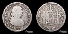 Chile, Santiago. 1 Real 1813 (Fernando VII). FJ.