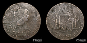 Chile, Santiago. 4 Reales. 1775 (Carlos III). Copia "Vicencio". Años 60-70