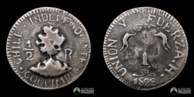 Chile, Coquimbo. ½ Real "Independiente". 1828. H. Copia "Vicencio", años 60-70.