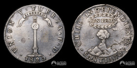 Chile, Santiago. 1 Peso "Independiente". 1820.