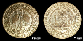 Chile. 8 Escudos 1823. FI. Falsa de epoca.