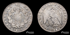 Chile, Santiago. ½ Real "Rompecadenas". 1846/5. IJ.