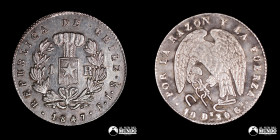 Chile, Santiago. 1 Real "Rompecadenas". 1847. IJ.