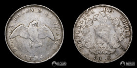 Chile, Santiago. 50 Centavos "Paloma". 1854.