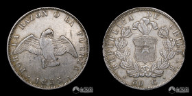 Chile. Santiago. 50 Centavos "Paloma". 1855.