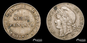 Chile, Santiago. ½ Centavo. 1871.