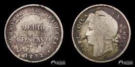 Chile, Santiago. ½ Centavo. 1872.