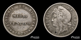Chile, Santiago. ½ Centavo. 1872.