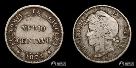 Chile, Santiago. ½ Centavo. 1873.