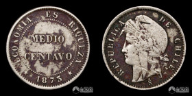 Chile, Santiago. ½ Centavo. 1873.