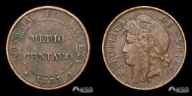 Chile, Santiago. ½ Centavo. 1883.