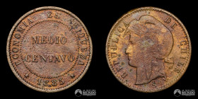 Chile, Santiago. ½ Centavo. 1885.