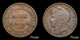Chile, Santiago. ½ Centavo. 1894.