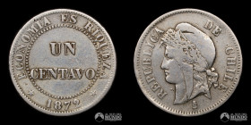 Chile, Santiago. 1 Centavo. 1872.