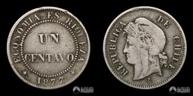Chile, Santiago. 1 Centavo. 1877.