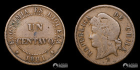Chile, Santiago. 1 Centavo. 1881.