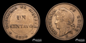 Chile, Santiago. 1 Centavo. 1890.