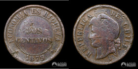 Chile, Santiago. 2 Centavos. 1879.