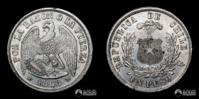 Chile, Santiago. 1 Peso "Aguila". 1868.