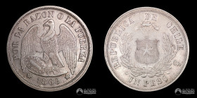 Chile, Santiago. 1 Peso "Aguila". 1869.