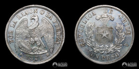 Chile, Santiago. 1 Peso "Aguila". 1870.