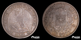 Chile, Santiago. 1 Peso "Aguila". 1873.